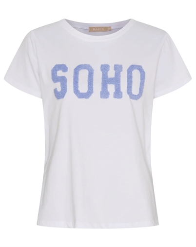 Marta Du Chateau - MDCHerdis T-shirt - White/Sky